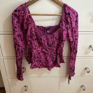 NWT urban outfitters off the shoulder long sleeve top floral